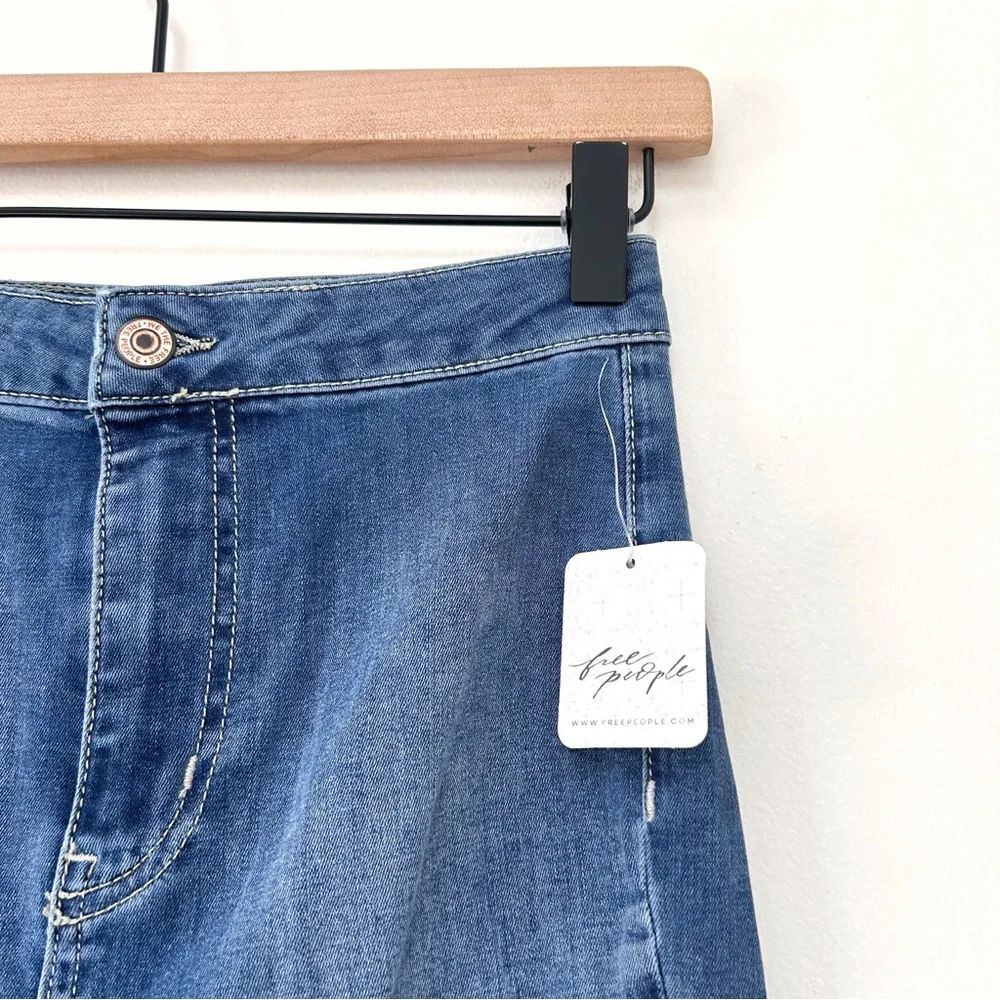 NWT Free People Just Float on Flare Bell Bottom Jeans in Jericho Blue​ size 26